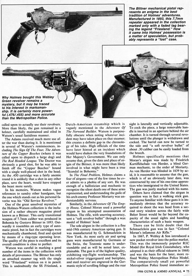 Dr Watson's "Service Revolver" in Sherlock Holmes Books
